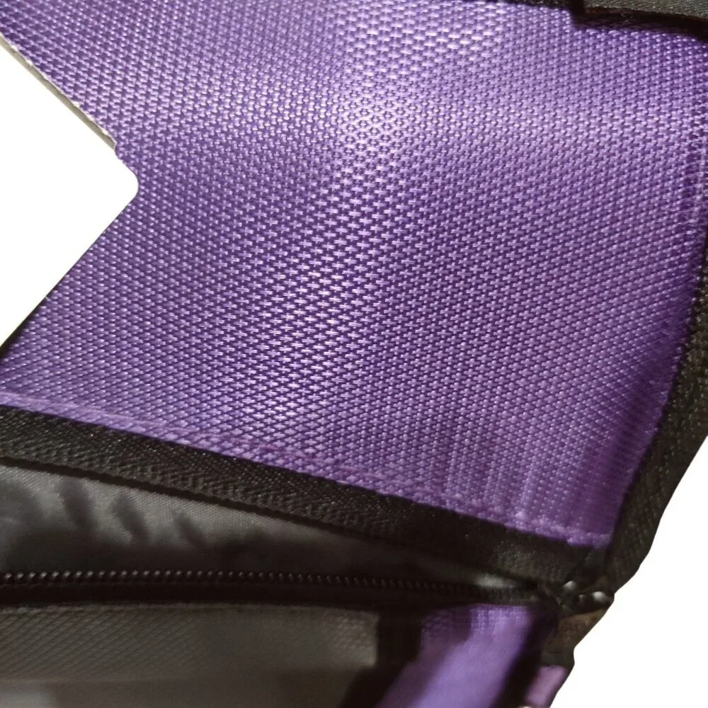 Case it Purple Gray 3 Ring Zipper Binder with Expanding File Organizer Pockets